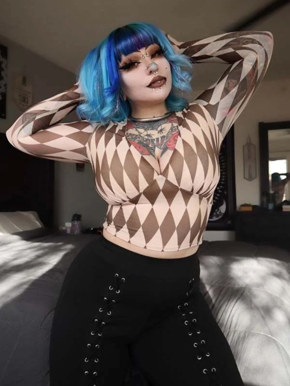 Forest Ink Harlequin V-Neck